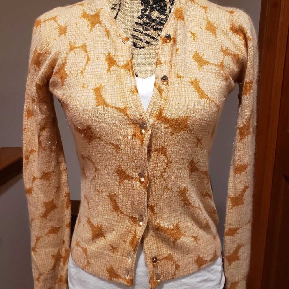 Adorable orange Fossil cardigan size S